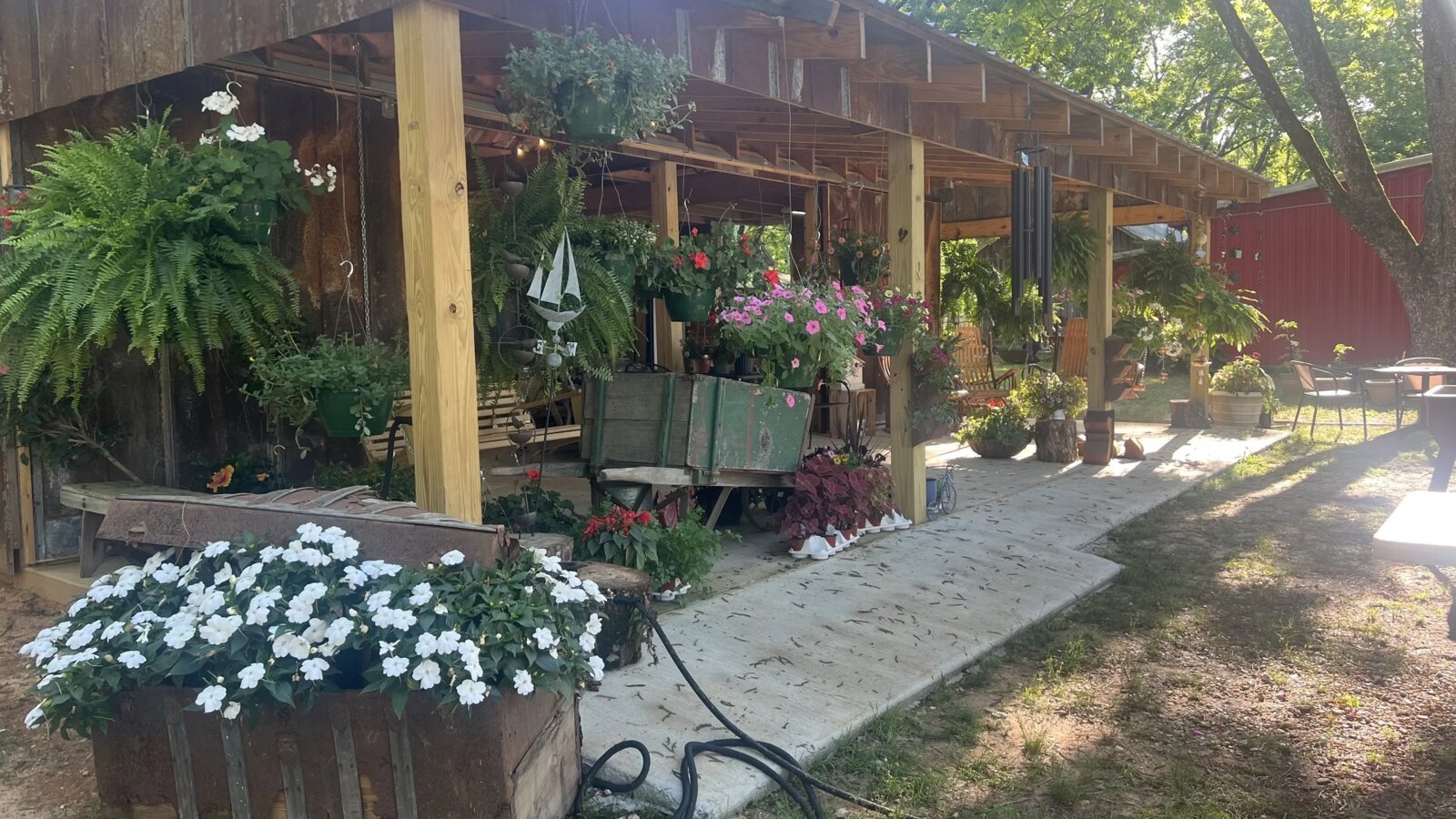 The Garden Shed at Fulmer's Farmstead, built with vintage tin and reclaimed wood